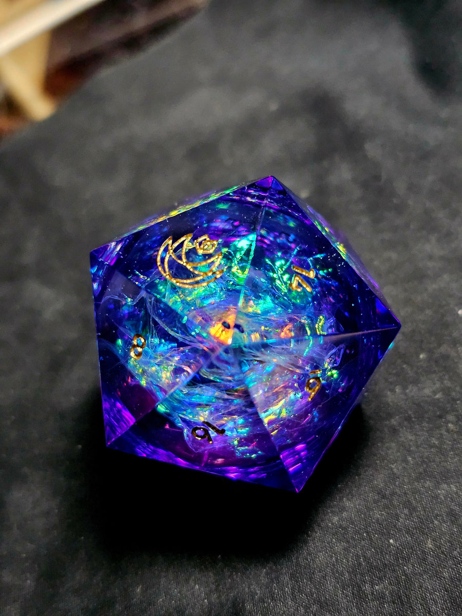 Pre-order ElectroHex 33mm Liquid Core D20 – Cassiopeia Dice