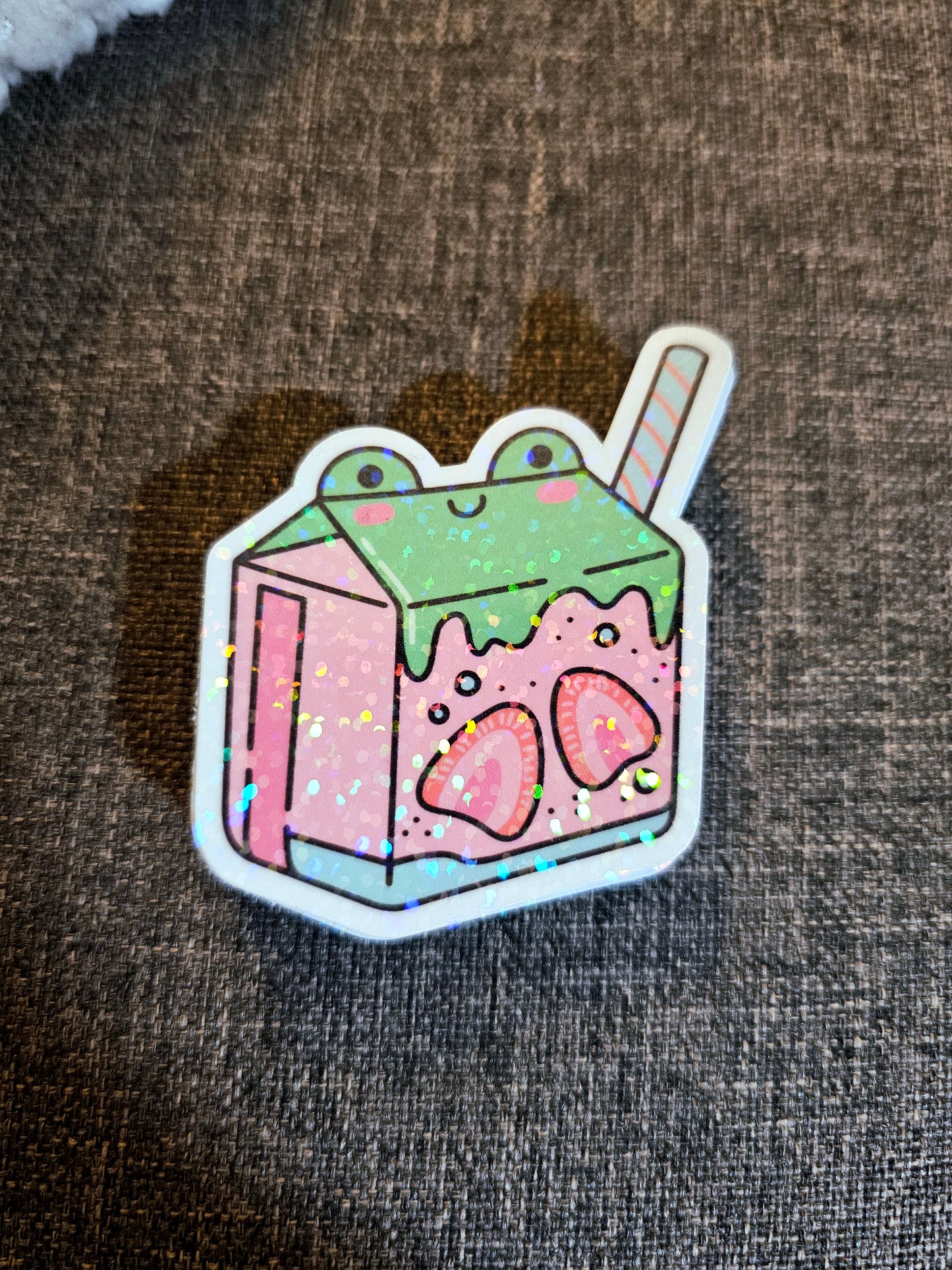 Froggy Strawberry Milk Stickers