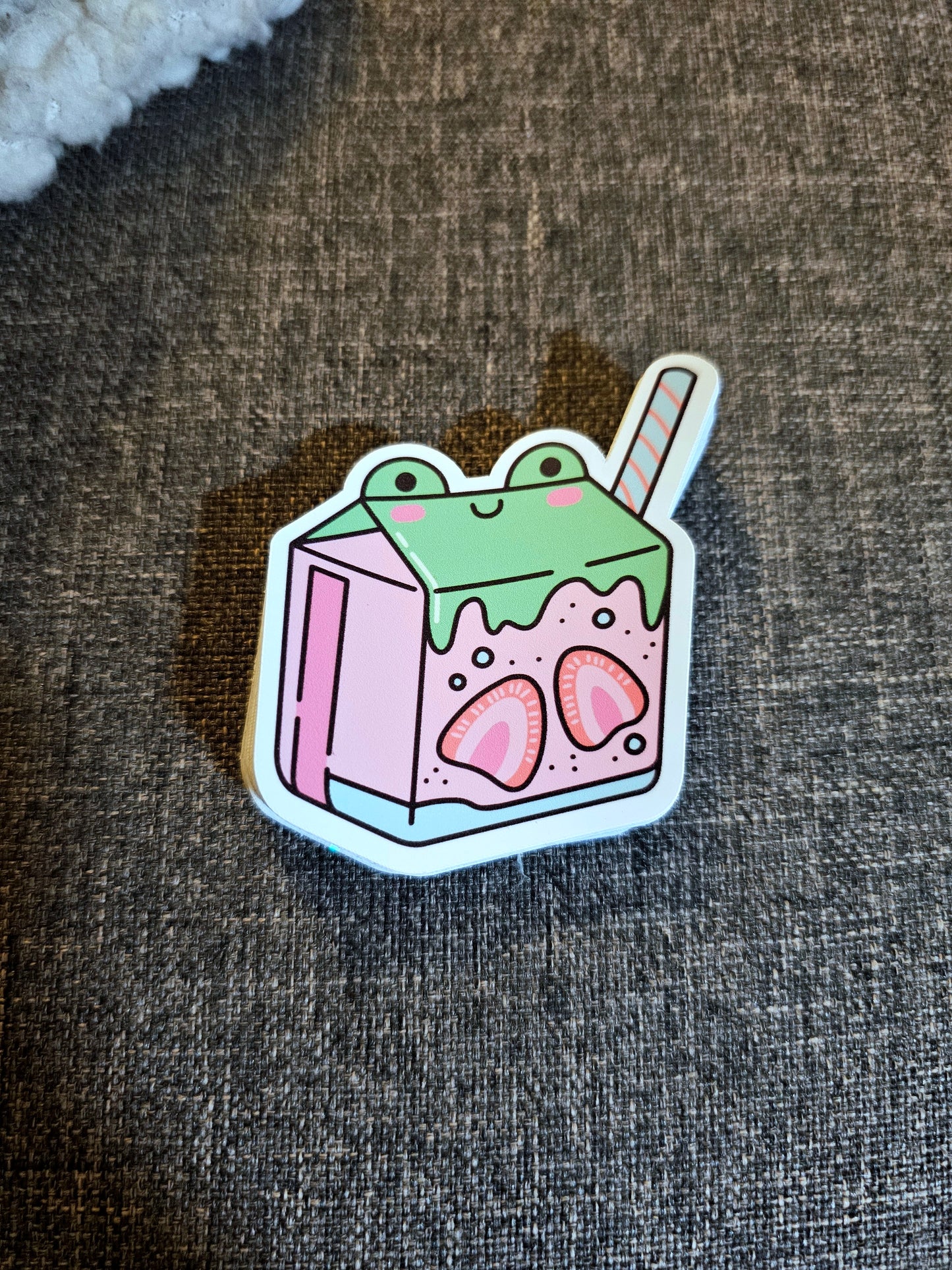 Froggy Strawberry Milk Stickers