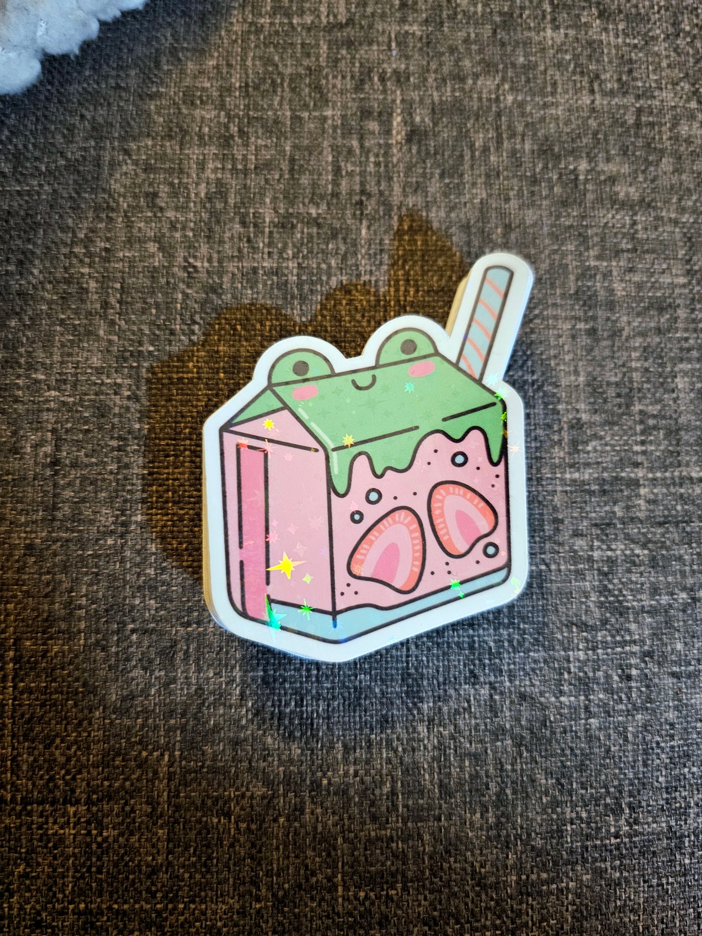 Froggy Strawberry Milk Stickers