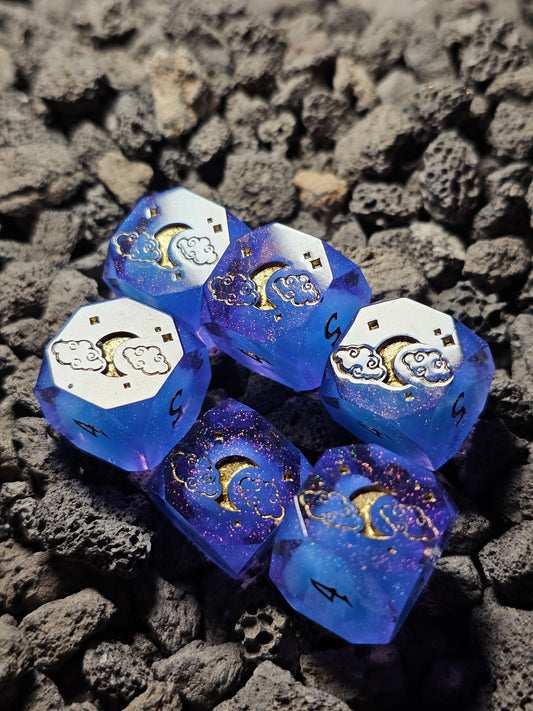Azure Dragon 6pc D6 Set