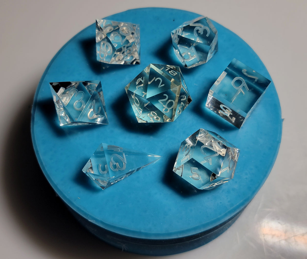 7PC Polyhedral Dice Mold