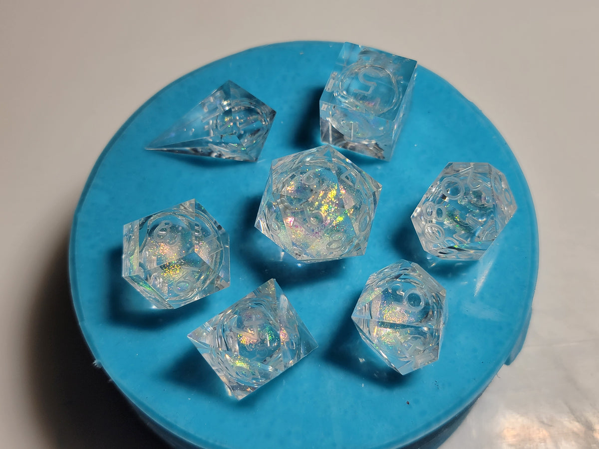 7PC Polyhedral Dice Mold
