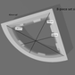 Pie-shaped Mold Housing
